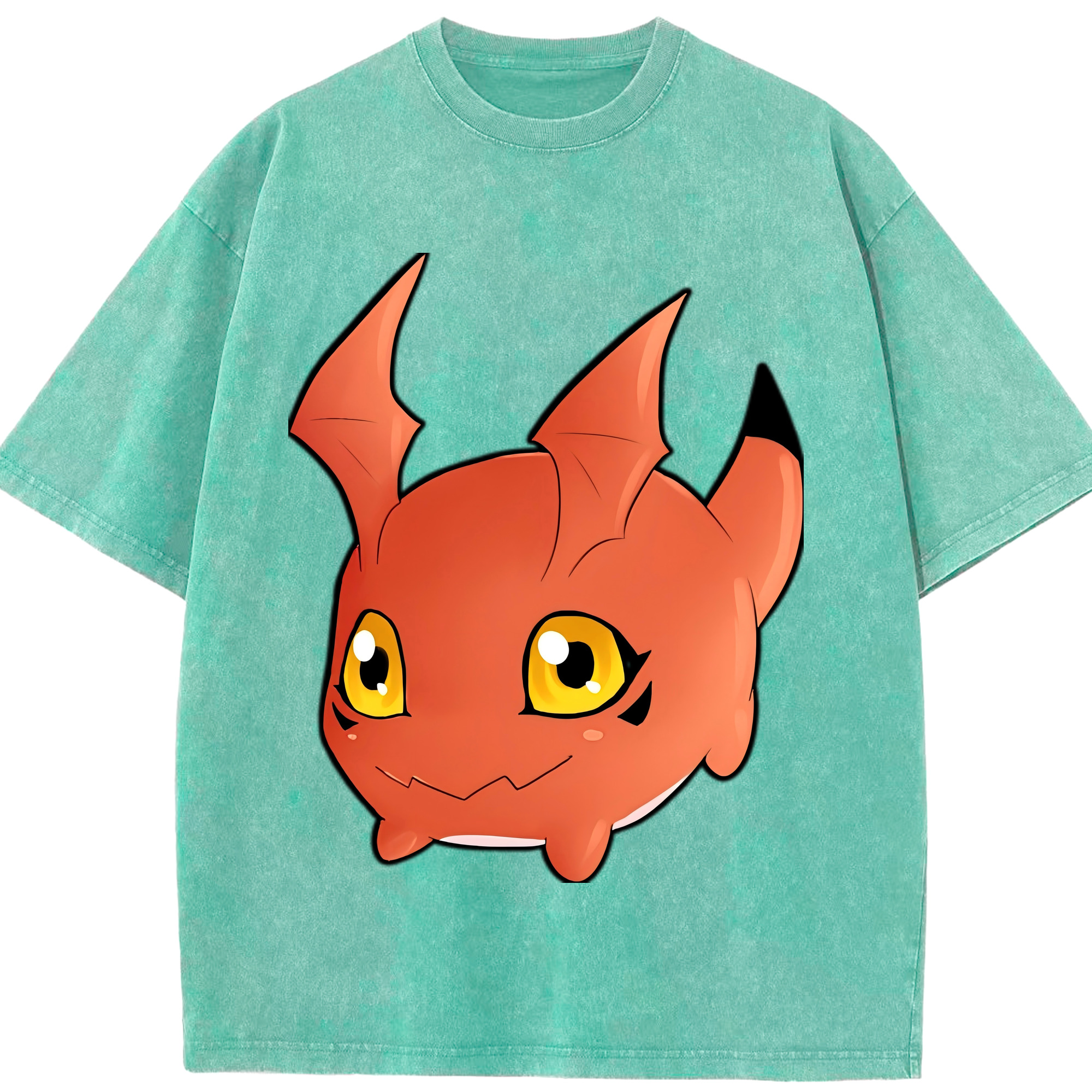 （画像用） Digimon デジタルモンスター/デジモン 綿100% ヴィンテージ風 半袖Tシャツ（フロントプリント）